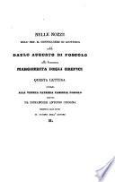 Nelle nozze dell nobile Daulo Augusto di Foscolo colla baronessa Margh. degli Orefici ...