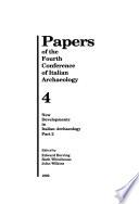 New Developments in italian archaeology