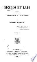 Niccolò de' Lapi, ovvero, I Palleschi e i Piagnoni