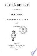 Niccolò dei Lapi Maggio dedicato agli amici dell'autore [Riccardo Venturi]