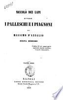 Niccolò dei Lapi, ovvero I palleschi e i piagnoni di Massimo D'Azeglio