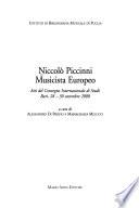 Niccolò Piccinni, musicista europeo