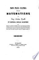 Non plus ultra delle matematiche