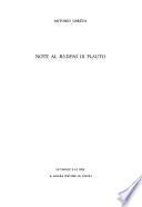 Note al Rudens di Plauto