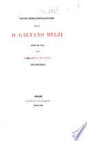Note bibliografiche del fu d. Gaetano Melzi
