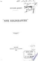 Note bibliografiche