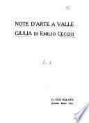 Note d'arte a Valle Giulia di Emilio Cecchi