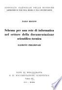 Note di bibliografia e di documentazione scientifica