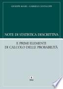 Note di statistica descrittiva e primi elementi di calcolo delle probabilità
