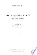 Note e memorie (Collected papers): United States 1939-1954