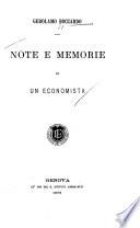 Note e memorie di un economista