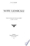 Note lessicali