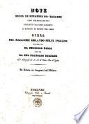 Note sopra le dinastie de' faraoni con geroglifici preceduti dal loro alfabeto e raccolti in Egitto nel 1828. Opera del maggiore Orlando Felix inglese tradotta da Federico Torri edita da suo fratello Stefano ... Le tabole son disegnate dall'editore