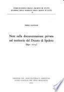 Note sulla documentazione privata nel territorio del Ducato di Spoleto (690-1115)