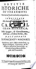 Notitie Istoriche de'Terremoti