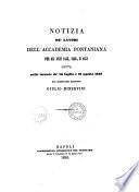 Notizia de' lavori dell'Accademia Pontaniana per gli anni 1845, 1846, e 1847 letta dal segretario aggiunto Giulio Minervini
