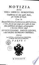 Notizia della vera libertà fiorentina