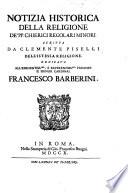 Notizia historica della religione de PP. chierici regolari minori
