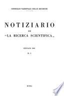 Notiziario de la Ricerca Scientifica