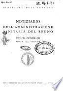 Notiziario dell'Amministrazione sanitaria del regno