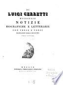 Notizie biografiche e letterarie