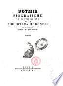 Notizie biografiche e letterarie in continuazione della Biblioteca modonese del cavalier abate Girolamo Tiraboschi
