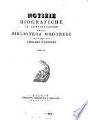 Notizie biografiche e letterarie in continuazione della Biblioteca modonese