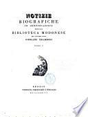 Notizie biografiche in continuazione della Biblioteca modonese