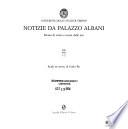 Notizie da Palazzo Albani