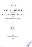 Notizie degli scavi di antichità