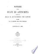 Notizie degli scavi di antichità
