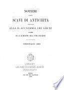 Notizie degli scavi di antichità