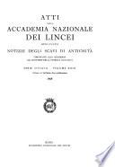 Notizie degli scavi di antichità