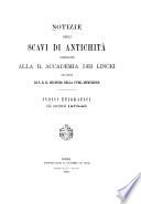 Notizie degli scavi di antichità