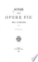 Notizie delle opere pie del comune di Arezzo