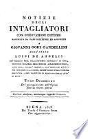 Notizie istoriche degli intagliatori