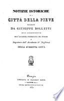 Notizie istoriche di Città della Pieve