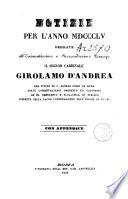 Notizie per l'anno 1855