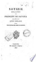 Notizie sopra la storia dei principi di Savoia date dall'avvocato Luigi Cibrario