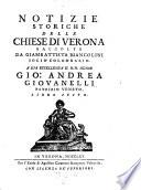 Notizie storiche delle chiese de Verona