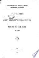 Notizie sulle condizioni demografiche, edilizie ed amministrative di alcune grandi città italiane ed estere nel 1891