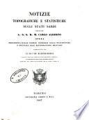 Notizie topografiche e statistiche sugli Stati Sardi opera preceduta dalle teorie generali sulla statistiche e speciali alle riconoscenze militari