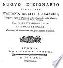 Nouveau Dictionnaire De Poche, François, Italien Et Anglois