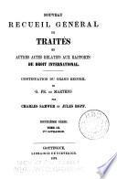 Nouveau recueil général de traités et autres actes relatifs aux rapports de droit international