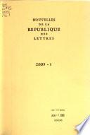 Nouvelles de la République Des Lettres