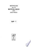Nouvelles de la République Des Lettres
