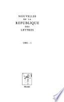 Nouvelles de la République Des Lettres