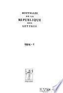 Nouvelles de la République Des Lettres