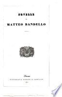 Novelle di Matteo Bandello