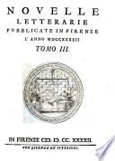 Novelle Letterarie pubblicate in Firenze ...